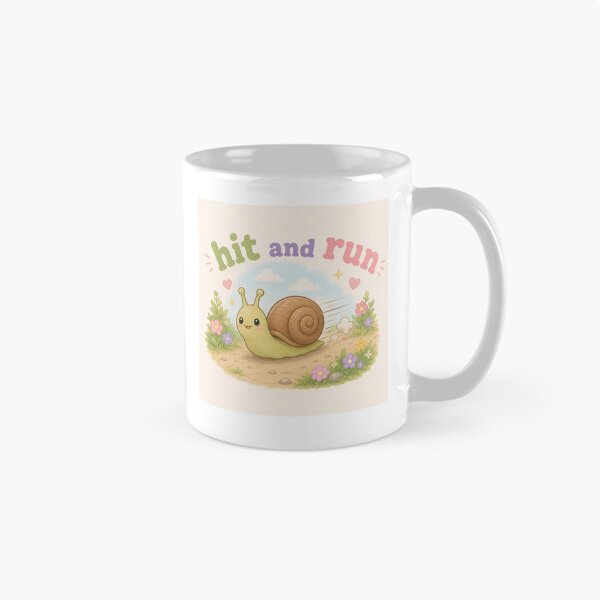 Item preview, Hit and Run Cute Snail Pun Shirt | Funny Fast Snail Cartoon Animal Tee designed and sold by SleepyLlamaClothes.