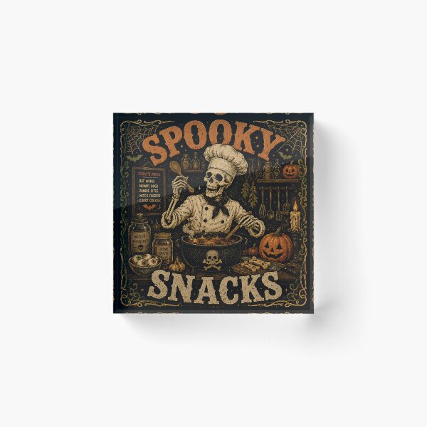 Item preview, Spooky Snacks | Skeleton Chef Funny Halloween Kitchen Cooking Design designed and sold by KAM-KAM-STORE.