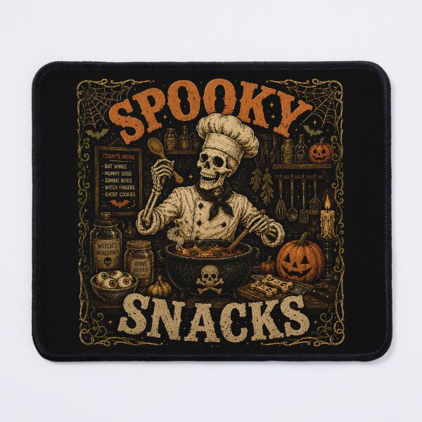 Item preview, Spooky Snacks | Skeleton Chef Funny Halloween Kitchen Cooking Design designed and sold by KAM-KAM-STORE.