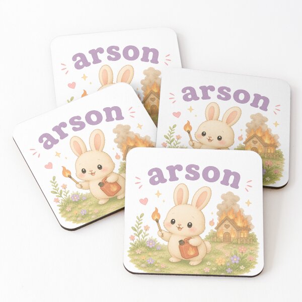 Item preview, Arson Cute Bunny Shirt | Funny Animal Pun Kawaii Rabbit Tee | Dark Humor Cute Bunny Gift designed and sold by SleepyLlamaClothes.