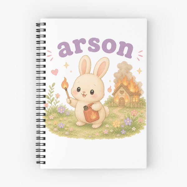 Item preview, Arson Cute Bunny Shirt | Funny Animal Pun Kawaii Rabbit Tee | Dark Humor Cute Bunny Gift designed and sold by SleepyLlamaClothes.