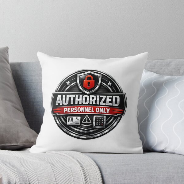 Artikelvorschau, NUR FÜR AUTORISIERTES PERSONAL – SCHILDER – RETRO-MODERNES SCHILD – EINZIGARTIGER, SELTENER ORIGINAL-T-SHIRT-AUFKLEBER entworfen und verkauft von SentientGallery.
