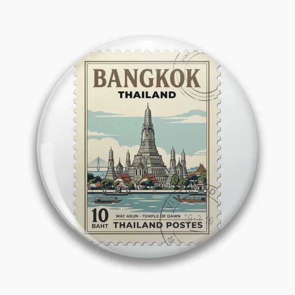 Item preview, Wat Arun Temple of Dawn Bangkok Travel Stamp designed and sold by k3rstman1.