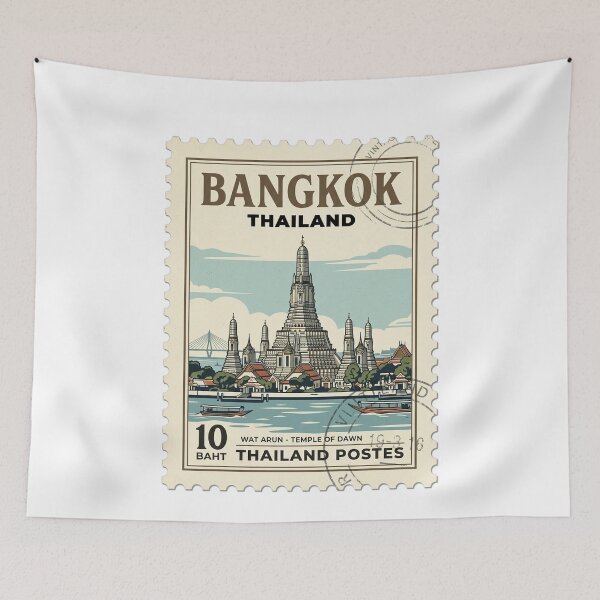 Item preview, Wat Arun Temple of Dawn Bangkok Travel Stamp designed and sold by k3rstman1.