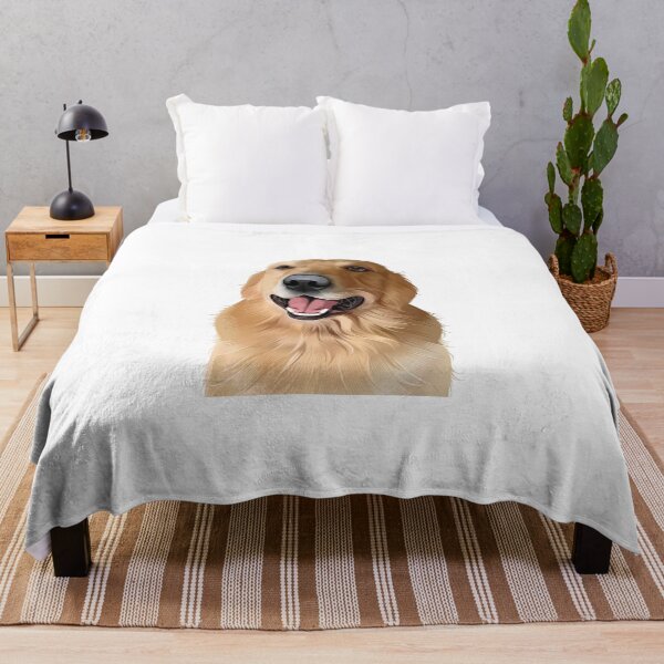 Item preview, Happy Golden Retriever Dog Portrait Vector Illustration designed and sold by onebystudio.