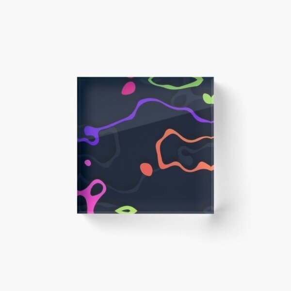 Item preview, Neon Fluid Lines Dark Abstract Topographic Pattern designed and sold by LYAN-STORE.