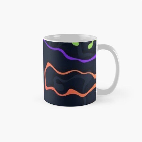 Item preview, Neon Fluid Lines Dark Abstract Topographic Pattern designed and sold by LYAN-STORE.