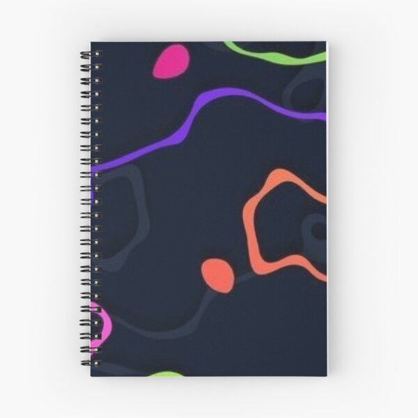 Item preview, Neon Fluid Lines Dark Abstract Topographic Pattern designed and sold by LYAN-STORE.