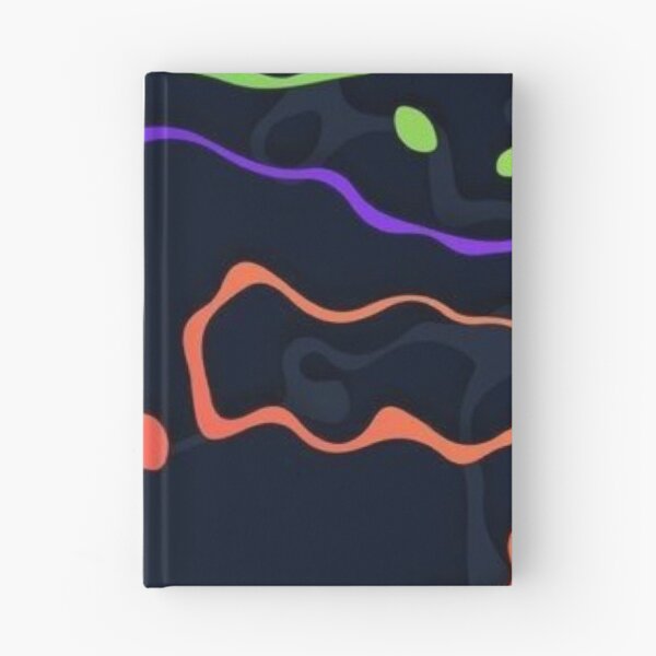 Item preview, Neon Fluid Lines Dark Abstract Topographic Pattern designed and sold by LYAN-STORE.