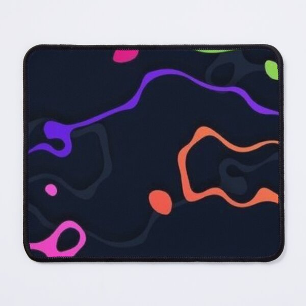 Item preview, Neon Fluid Lines Dark Abstract Topographic Pattern designed and sold by LYAN-STORE.