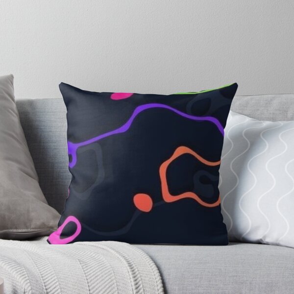 Item preview, Neon Fluid Lines Dark Abstract Topographic Pattern designed and sold by LYAN-STORE.