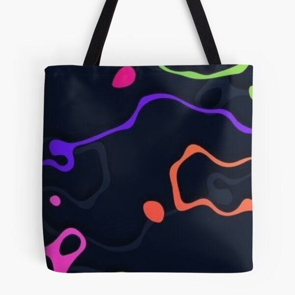 Item preview, Neon Fluid Lines Dark Abstract Topographic Pattern designed and sold by LYAN-STORE.