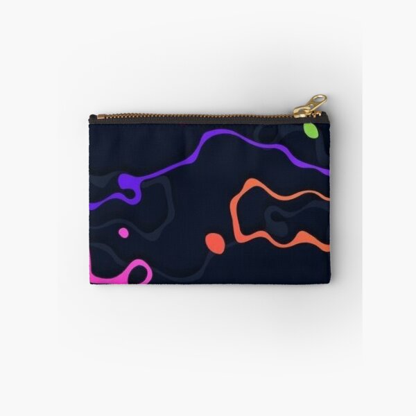 Item preview, Neon Fluid Lines Dark Abstract Topographic Pattern designed and sold by LYAN-STORE.