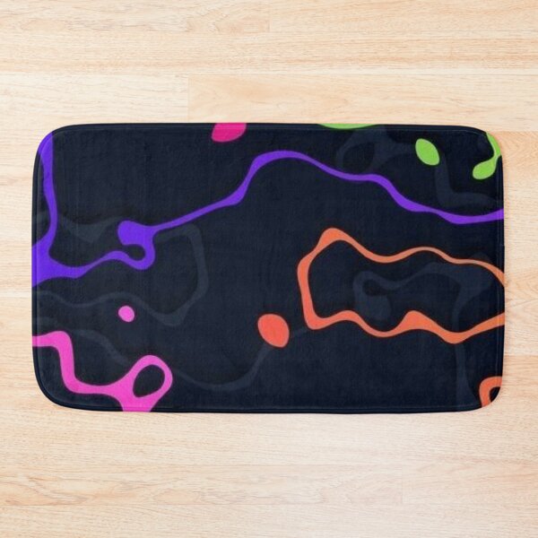 Item preview, Neon Fluid Lines Dark Abstract Topographic Pattern designed and sold by LYAN-STORE.