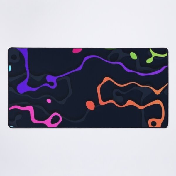 Item preview, Neon Fluid Lines Dark Abstract Topographic Pattern designed and sold by LYAN-STORE.