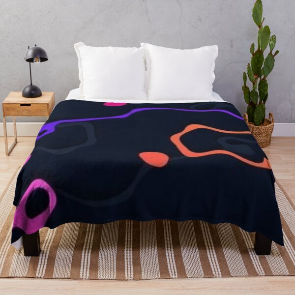 Item preview, Neon Fluid Lines Dark Abstract Topographic Pattern designed and sold by LYAN-STORE.