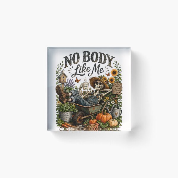 Item preview, No Body Like Me | Funny Skeleton Gardener Vintage Halloween Design designed and sold by KAM-KAM-STORE.