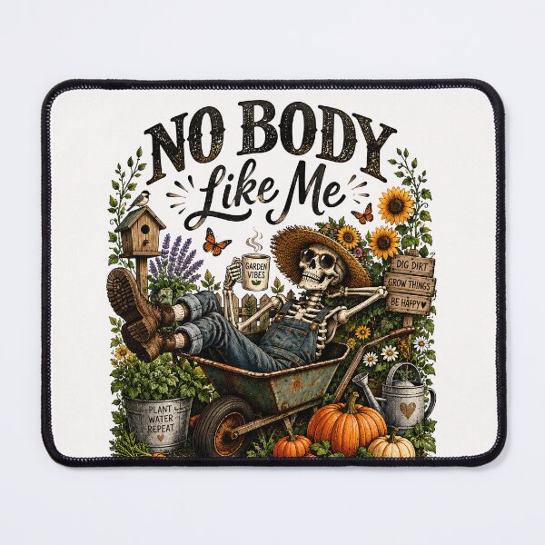 Item preview, No Body Like Me | Funny Skeleton Gardener Vintage Halloween Design designed and sold by KAM-KAM-STORE.