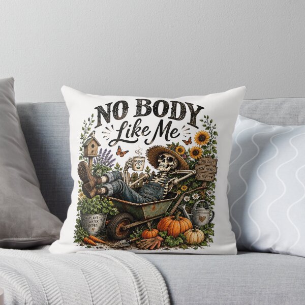 Item preview, No Body Like Me | Funny Skeleton Gardener Vintage Halloween Design designed and sold by KAM-KAM-STORE.