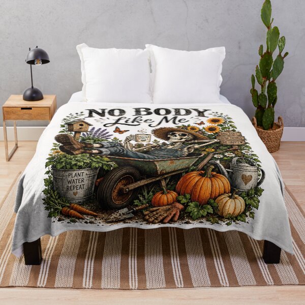 Item preview, No Body Like Me | Funny Skeleton Gardener Vintage Halloween Design designed and sold by KAM-KAM-STORE.