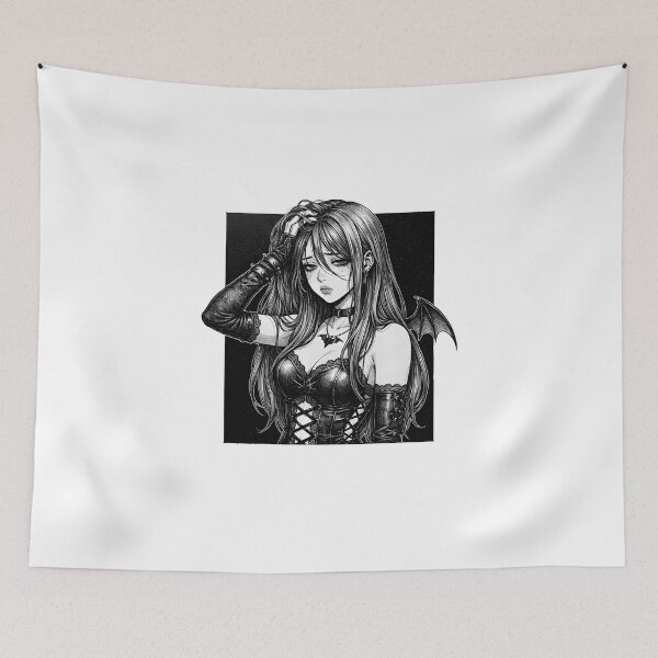 Item preview, Sad Goth Girl Bat Wing Design designed and sold by OH-MY-GOTH.