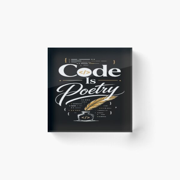 Item preview, Code Is Poetry – Minimalist Programmer Typography Design for Developers & Coders designed and sold by v6ziix.