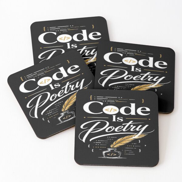 Item preview, Code Is Poetry – Minimalist Programmer Typography Design for Developers & Coders designed and sold by v6ziix.