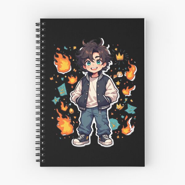 Item preview, Anime Boy Fire Power Chibi Sticker designed and sold by Radhestore.