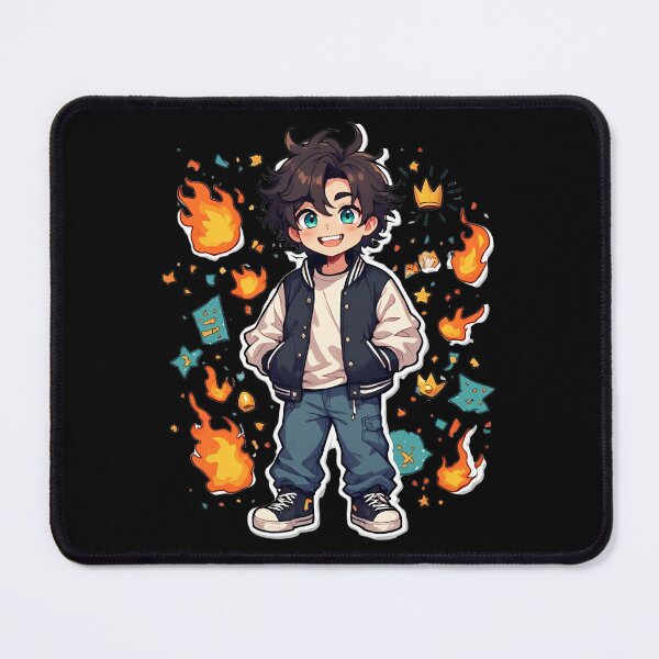 Item preview, Anime Boy Fire Power Chibi Sticker designed and sold by Radhestore.