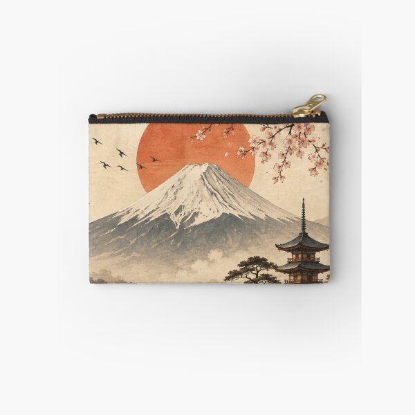 Item preview, Mount Fuji Japanese Cherry Blossom Pagoda Red Sun Boat Graphic designed and sold by PACS0011.