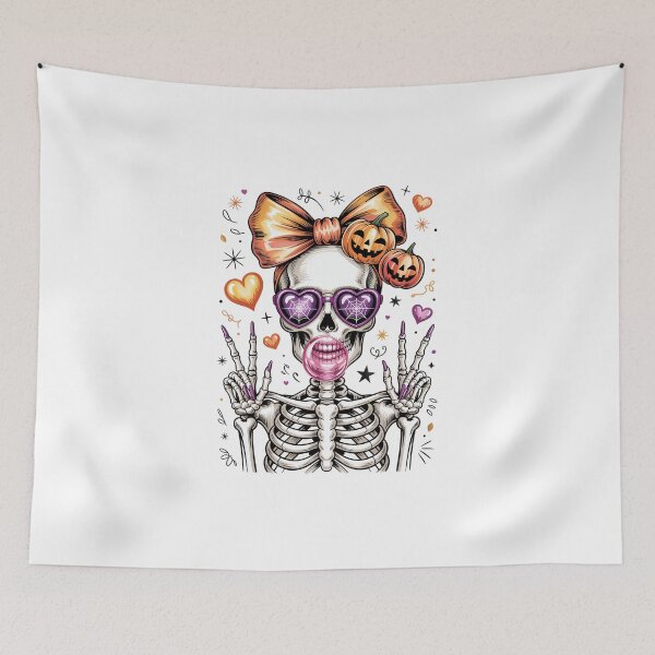 Item preview, cute skeleton halloween bubblegum spooky aesthetic designed and sold by jkrphoto.