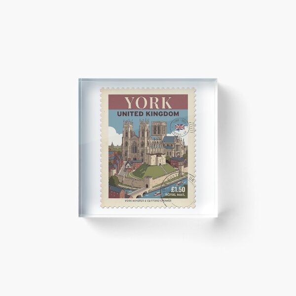 Item preview, Vintage York Minster Clifford's Tower Travel Stamp designed and sold by k3rstman1.