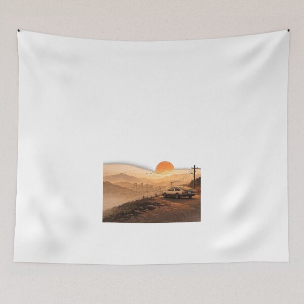 Item preview, Retro Sunset Drive – Minimalist JDM Landscape T-Shirt designed and sold by LarkLeaf.