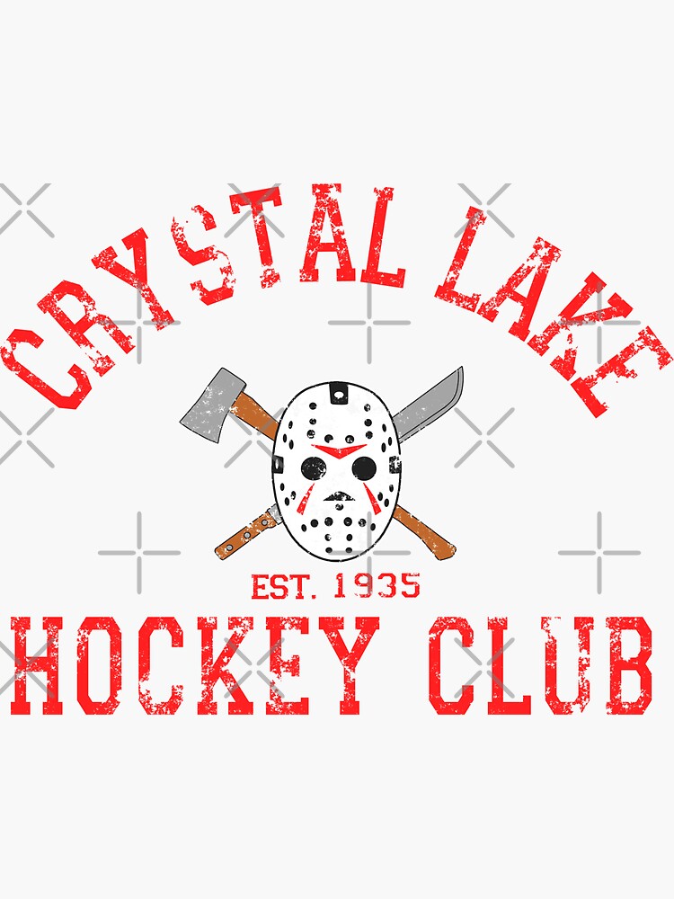 "Crystal Lake Hockey Club" Sticker for Sale by AngryMongo Redbubble