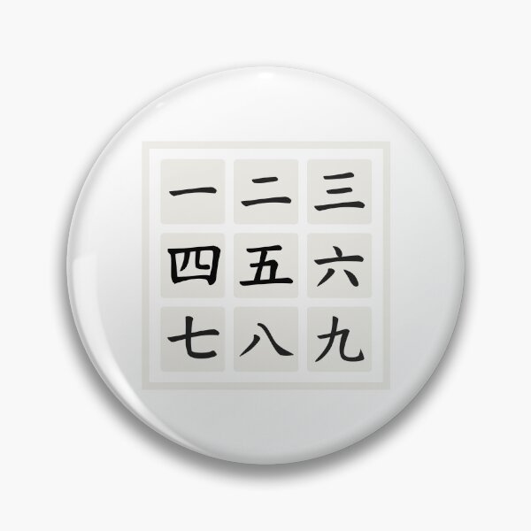 Item preview, Japanese Kanji Numbers 1 to 9 Grid Design Minimalist Asian Typography designed and sold by HYPNK.