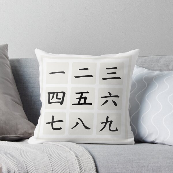 Item preview, Japanese Kanji Numbers 1 to 9 Grid Design Minimalist Asian Typography designed and sold by HYPNK.