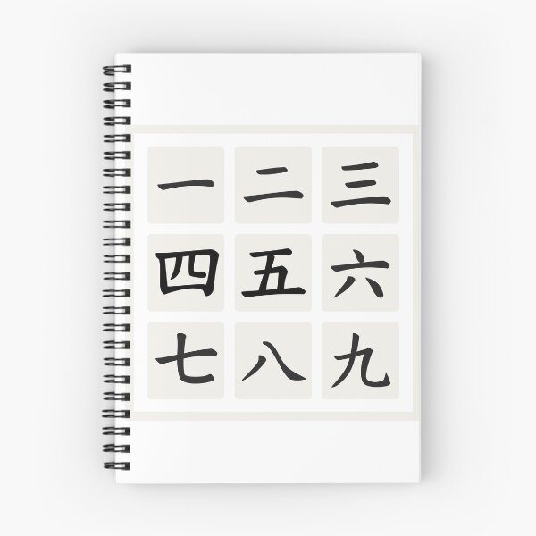 Item preview, Japanese Kanji Numbers 1 to 9 Grid Design Minimalist Asian Typography designed and sold by HYPNK.