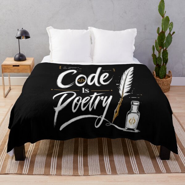 Item preview, Code Is Poetry Minimalist Programmer Typography Design for Developers & Coders designed and sold by v6ziix.