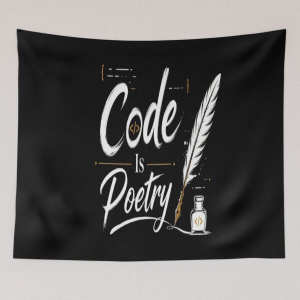 Item preview, Code Is Poetry  Minimalist Programmer Typography Design for Developers & Coders designed and sold by v6ziix.