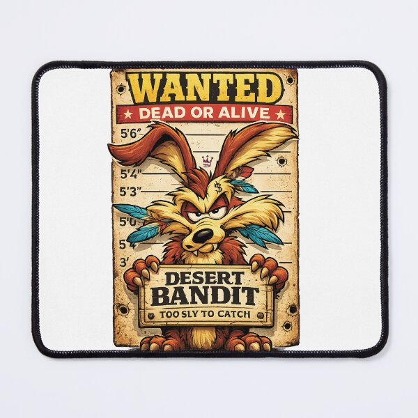 Item preview, Desert Bandit Wanted Dead Or Alive Coyote Western Mugshot Graphic designed and sold by DesignArtist.ia.