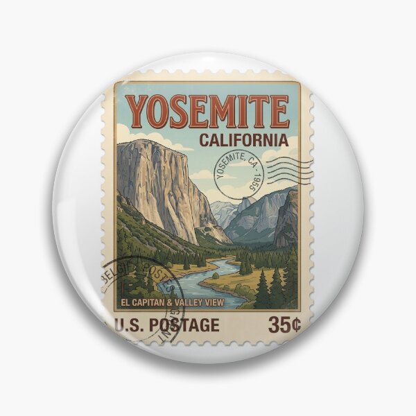 Item preview, Vintage Yosemite El Capitan California Travel Stamp designed and sold by k3rstman1.