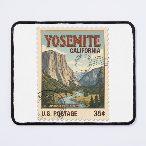 Item preview, Vintage Yosemite El Capitan California Travel Stamp designed and sold by k3rstman1.