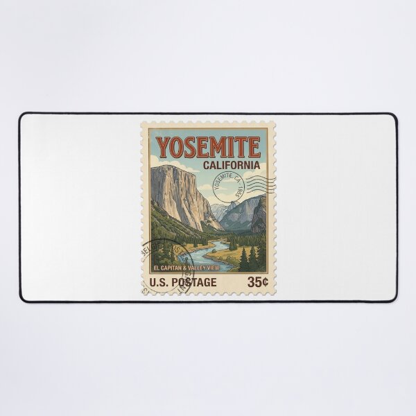 Item preview, Vintage Yosemite El Capitan California Travel Stamp designed and sold by k3rstman1.