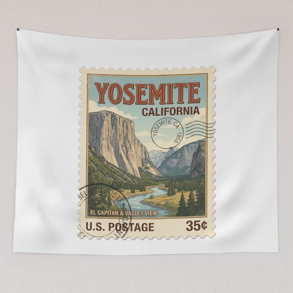 Item preview, Vintage Yosemite El Capitan California Travel Stamp designed and sold by k3rstman1.