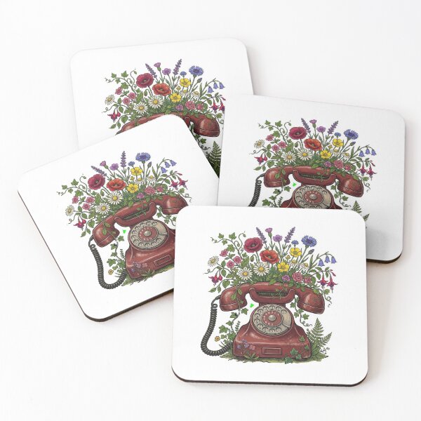 Item preview, Old Rotary Phone with Flowers Growing designed and sold by YNAMREG.