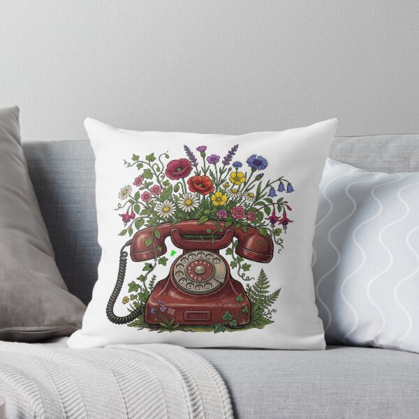 Item preview, Old Rotary Phone with Flowers Growing designed and sold by YNAMREG.