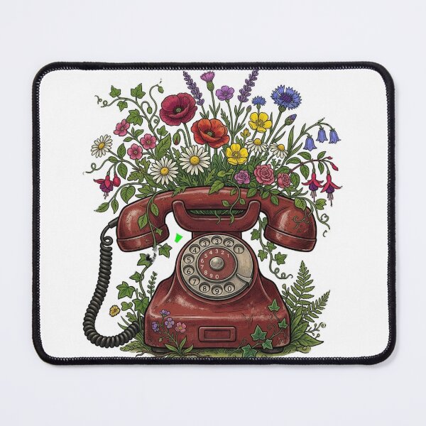 Item preview, Old Rotary Phone with Flowers Growing designed and sold by YNAMREG.