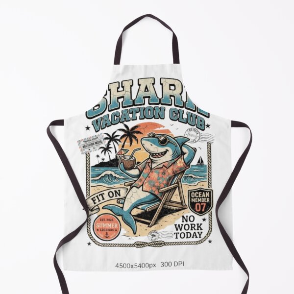 Item preview, Shark Vacation Club Funny Summer Ocean Animal Shirt designed and sold by Fit On.