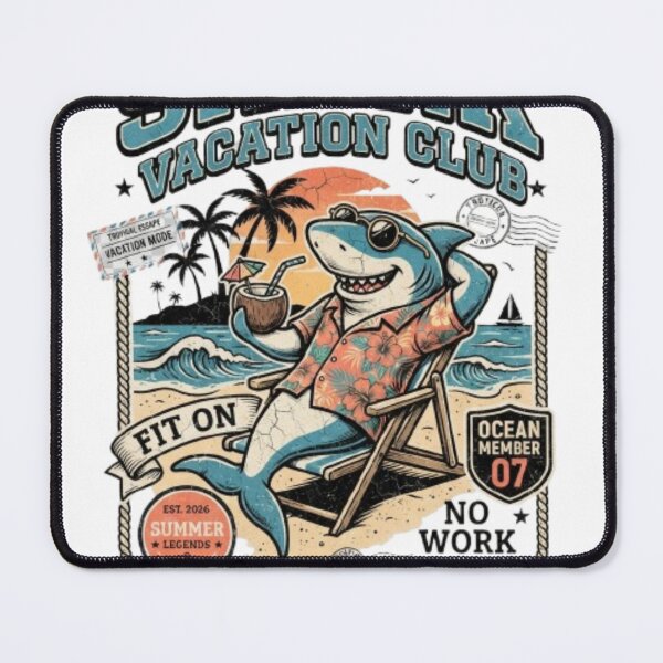 Item preview, Shark Vacation Club Funny Summer Ocean Animal Shirt designed and sold by Fit On.