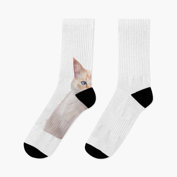 Item preview, Flame Point Balinese Poodle Point Javanese Cat Art designed and sold by onebystudio.